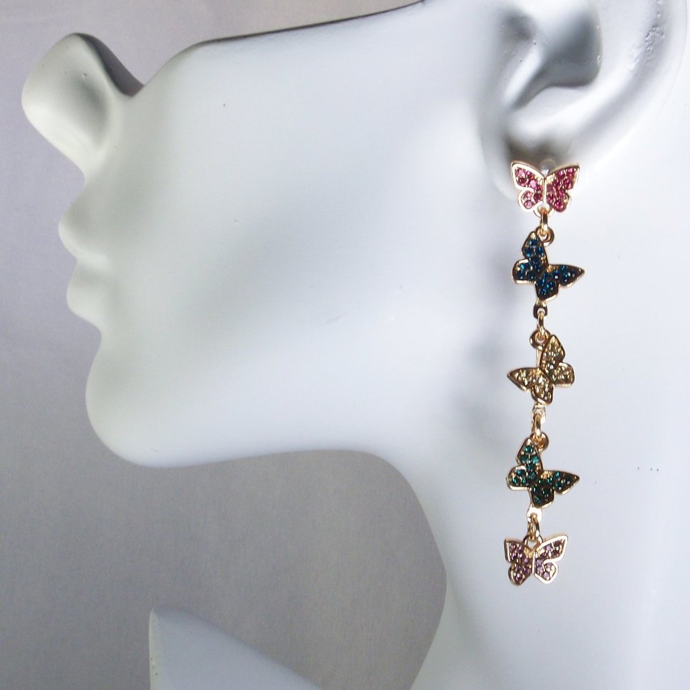 C&C Butterfly Earrings - New with Box